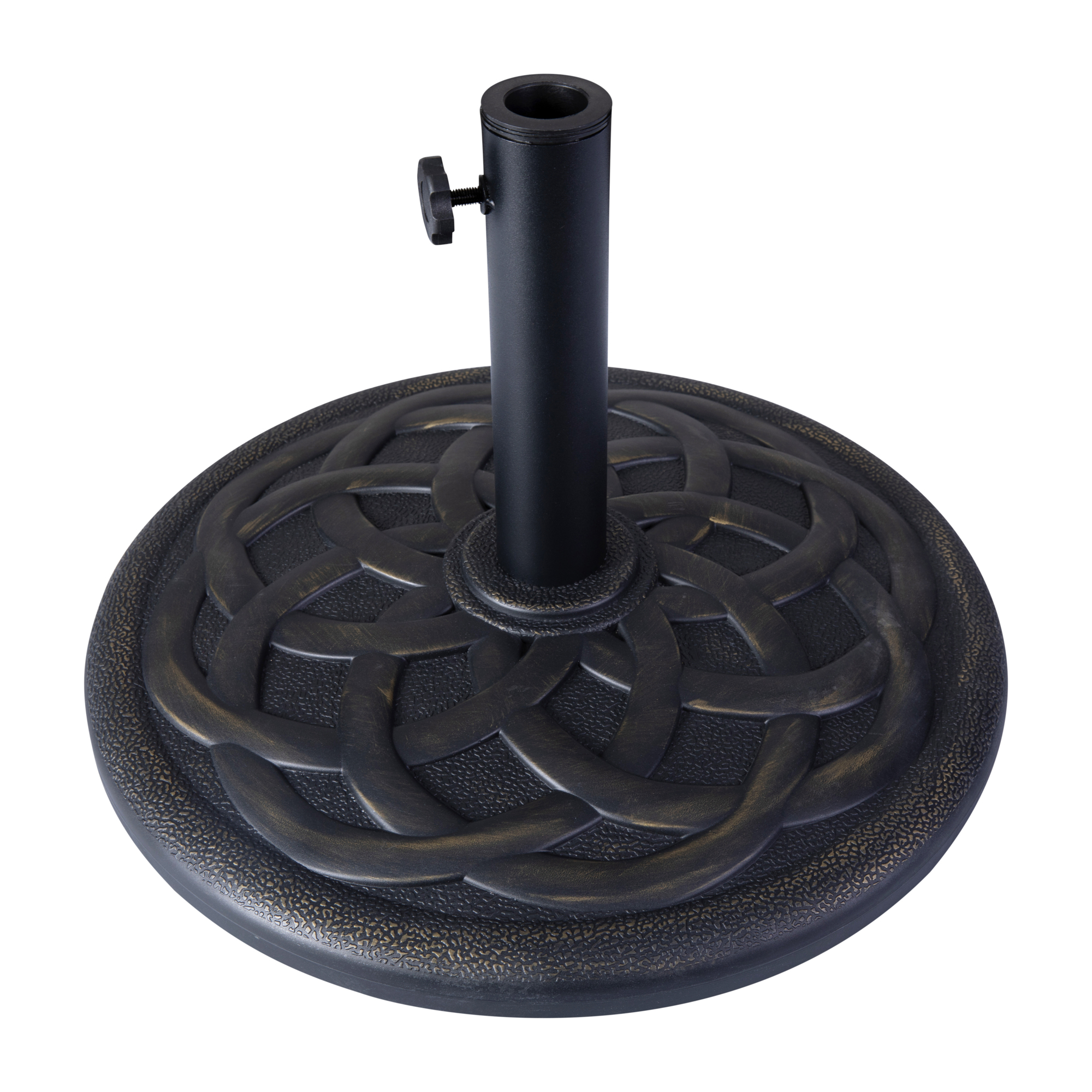 Flash Furniture, Bronze Universal Cement Patio Umbrella Base, Canopy Diameter 1.5 ft, Shape Round, Model# GMUB19BRNZ